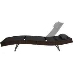 Tectake - Wicker Ligbed Delphine, Mixed Bruin, 211 Cm Lang -Zon Bloei Verkoopwinkel 1000077830 0102