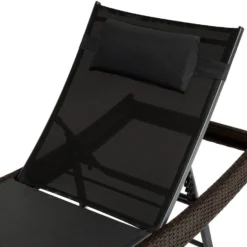 Tectake - Wicker Ligbed Delphine, Mixed Bruin, 211 Cm Lang -Zon Bloei Verkoopwinkel 1000077830 0103