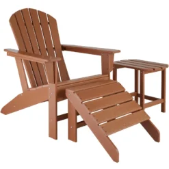 Tectake -tuinstoel Adirondack -Janis - Bruin -Zon Bloei Verkoopwinkel 1000078043 0102