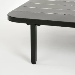 Mica Decorations Celo Hocker - L80 X B80 X H23 Cm - Metaal - Zwart -Zon Bloei Verkoopwinkel 1000079075 0102