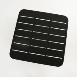 Mica Decorations Celo Hocker - L80 X B80 X H23 Cm - Metaal - Zwart -Zon Bloei Verkoopwinkel 1000079075 0103