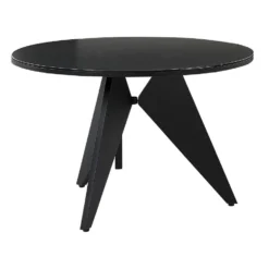 Beliani Ronde Tafel OLMETTO - Zwart Aluminium