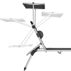 Tectake -ligbed Lorella - Aluminium- Incl. Verwisselbaar Hoofdkussen-zwart -Zon Bloei Verkoopwinkel 1000082526 0103