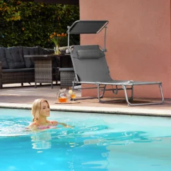 Tectake - Zonnestoel Chloe - Set Van 2 Ligbedden - Zwart -Zon Bloei Verkoopwinkel 1000082530 0101