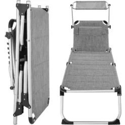 Tectake - Ligbed Lorella - Aluminium- Grijs Gemeleerd 6 Tectake - Ligbed Lorella - Aluminium- Grijs Gemeleerd -Zon Bloei Verkoopwinkel 1000082531 0102