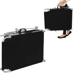 Tectake - Ligbed Met Zonnedak Zwart -Zon Bloei Verkoopwinkel 1000083103 0103