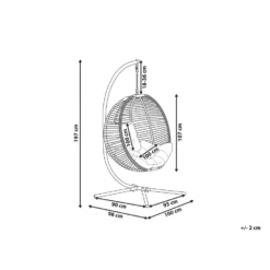 Beliani Hangstoel ARCO - Beige Polyester -Zon Bloei Verkoopwinkel 1000084499 0102