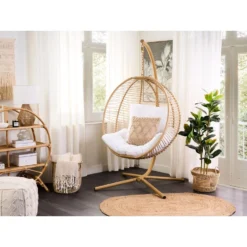Beliani Hangstoel ARCO - Beige Polyester -Zon Bloei Verkoopwinkel 1000084499 0103