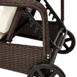 Tectake - Wicker Ligbed – Bruin - Afmetingen 200 X 70 X 33 Cm -Zon Bloei Verkoopwinkel 1000086058 0103