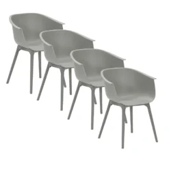 Garden Impressions Lexy Tuinstoel Licht Grijs - 4 Stuks