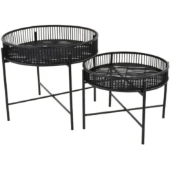 Bijzettafel Aiko Zwart - Bamboe - Zwart