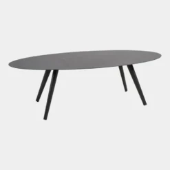 Mojito Tuintafel Ovaal - Keramiek - Zwart -Zon Bloei Verkoopwinkel 1000088285 0101