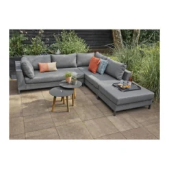 Exotan Bijzettafels Binnen/Buiten - Teak - Antraciet - Set Van 2 -Zon Bloei Verkoopwinkel 1000088978 0102