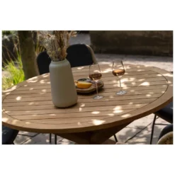 Exotan Tuintafel Java - Teak - Naturel - 76x130x130 -Zon Bloei Verkoopwinkel 1000088987 0103