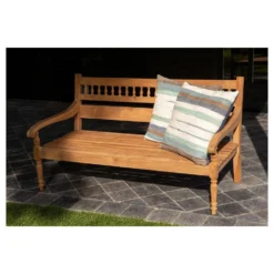 Exotan 2-Zits Tuinbankje Java - Teak - Naturel - 85x150x79 -Zon Bloei Verkoopwinkel 1000089025 0102