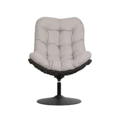 Woood Swivel Loungestoel Zwart -Zon Bloei Verkoopwinkel 1000091741 0104