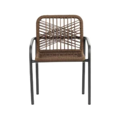 Tuinstoel Met Armleuning Nila Touw Bruin - 58,50x53x76 Cm - Touw - Bruin -Zon Bloei Verkoopwinkel 1000092401 0102