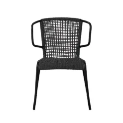 Tuinstoel Dora Touw Antraciet - 61x57x77 Cm - Touw - Grijs -Zon Bloei Verkoopwinkel 1000092415 0102