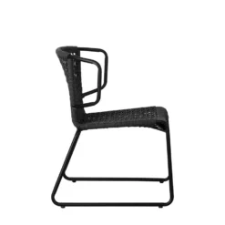 Tuinstoel Dora Touw Antraciet - 61x57x77 Cm - Touw - Grijs -Zon Bloei Verkoopwinkel 1000092415 0103