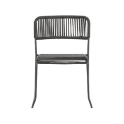 Dining Tuinstoel Lester Touw Grijs - 56x51x75 Cm - Touw - Grijs -Zon Bloei Verkoopwinkel 1000092420 0102