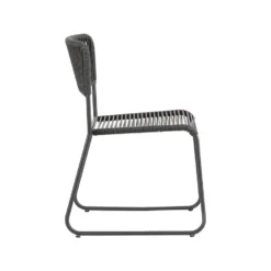 Dining Tuinstoel Lester Touw Grijs - 56x51x75 Cm - Touw - Grijs -Zon Bloei Verkoopwinkel 1000092420 0103