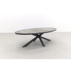 VDG Silva Ovale Tuintafel - Houtlook - 240 X 115 Cm -Zon Bloei Verkoopwinkel 1000093383 0102