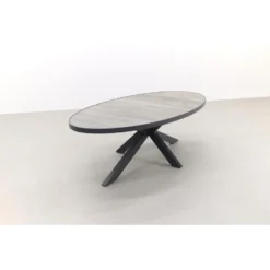 VDG Silva Ovale Tuintafel - Houtlook - 240 X 115 Cm -Zon Bloei Verkoopwinkel 1000093383 0103