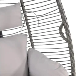 Rope Hangstoel - Wicker - Grijs -Zon Bloei Verkoopwinkel 1000094364 0103