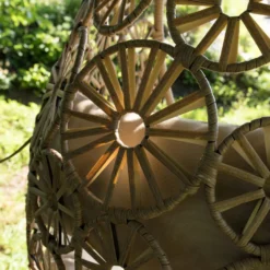 Flower Hangstoel Naturel - Wicker - Bruin -Zon Bloei Verkoopwinkel 1000094365 0103