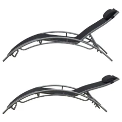 Happy Garden Zonnebedden GALAPAGOS - Zwart - Aluminium -Zon Bloei Verkoopwinkel 1000094877 0102