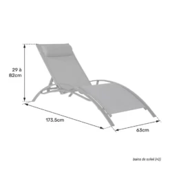 Happy Garden Zonnebedden GALAPAGOS - Blauw - Aluminium -Zon Bloei Verkoopwinkel 1000094881 0104