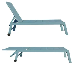 Happy Garden Zonnebedden BARBADOS - Blauw - Aluminium -Zon Bloei Verkoopwinkel 1000096705 0102