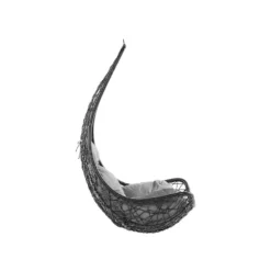 Beliani Hangstoel ATRI - Zwart Pe Rotan -Zon Bloei Verkoopwinkel 1000096793 0103