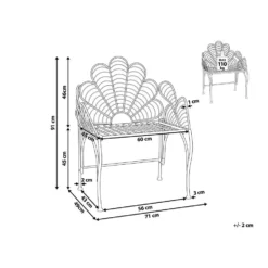 Beliani Tuinstoel LIGURIA - Zwart Ijzer -Zon Bloei Verkoopwinkel 11595924558b4cf98b450e7d99a3f8bc