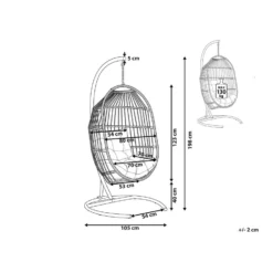 Beliani Hangstoel SESIA - Grijs Polyester, Pe Rotan -Zon Bloei Verkoopwinkel 119d5d4594b149e0ae065efd8dd8e839 1