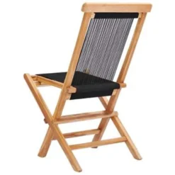 VidaXL Tuinstoelen Inklapbaar 2 St Massief Teakhout En Touw -Zon Bloei Verkoopwinkel 1274961407 0103