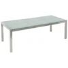 Beliani Eettafel GROSSETO - Transparant Veiligheidsglas, Rvs