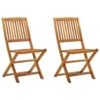 VidaXL Tuinstoelen Inklapbaar 2 St Massief Acaciahout