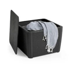 Keter Luzon Plus Opbergtafel - 57x57x43cm - Grafiet -Zon Bloei Verkoopwinkel 1814333648 0102