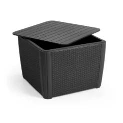 Keter Luzon Plus Opbergtafel - 57x57x43cm - Grafiet -Zon Bloei Verkoopwinkel 1814333648 0103