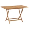 VidaXL Tuintafel Inklapbaar 120x70x75 Cm Massief Teakhout