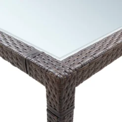 VidaXL Tuintafel 200x200x74 Cm Poly Rattan Bruin -Zon Bloei Verkoopwinkel 1a09893b8d7745a085621541c6e6e36d