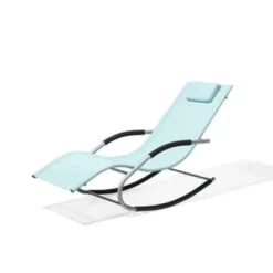 Beliani Tuinligstoel CARANO - Groen Staal, Textiel -Zon Bloei Verkoopwinkel 1d4f33968a4542058de685c16f345cdc