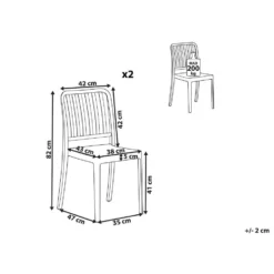 Beliani Tuinstoel SERSALE - Wit Synthetisch Materiaal -Zon Bloei Verkoopwinkel 2069edf8524d4b52926771692ba20a16