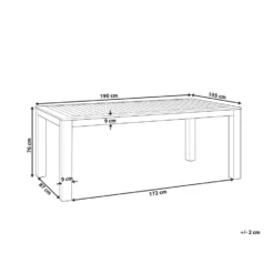 Beliani Eettafel MONSANO - Lichte Houtkleur Eucalyptushout -Zon Bloei Verkoopwinkel 20bb13128ce947cbbfaf6e8e83460a48