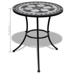 VidaXL Bistrotafel 60 Cm Mozaïek Zwart En Wit -Zon Bloei Verkoopwinkel 2c3e9d22edf94fb2a24cb4117c94027f