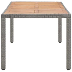 VidaXL Tuintafel 190x90x75 Cm Poly Rattan En Massief Acaciahout Grijs -Zon Bloei Verkoopwinkel 2cf6cdaec1114b9daf91610df41cb9bc