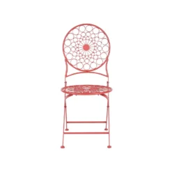 Beliani Tuinstoel SCARIO - Rood Ijzer -Zon Bloei Verkoopwinkel 3058554da0444b15ae7d23de48177257