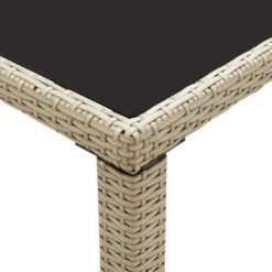 VidaXL Tuintafel 123x60x74 Cm Poly Rattan Beige -Zon Bloei Verkoopwinkel 36ea51380fd445ee9ef928463dee01ec