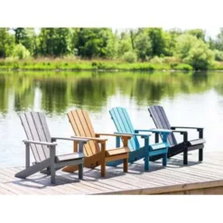 Beliani Tuinstoel ADIRONDACK - Lichte Houtkleur Kunsthout -Zon Bloei Verkoopwinkel 398dcd3adff443a8ae4204e47fc165ef